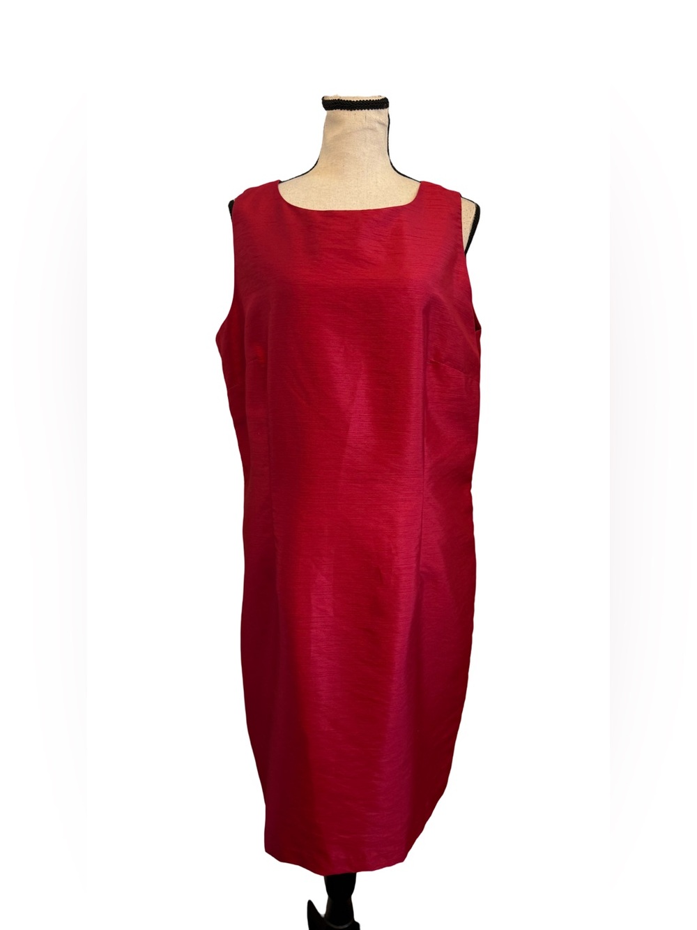 AGB Byer California Red Shift Dress Sleeveless Back Zip Size 16